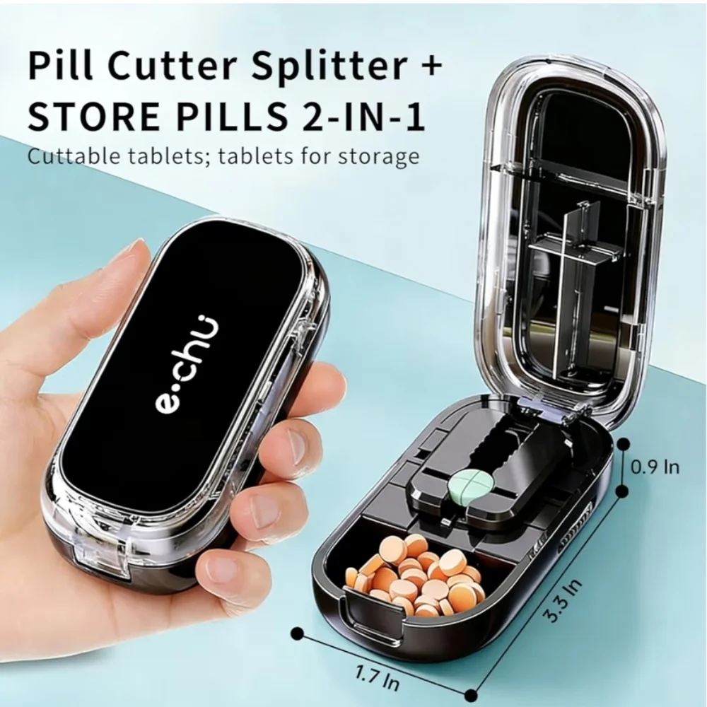 Black Pill Cutter Splitter and Case